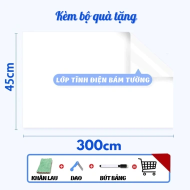 Bảng Trắng Dán Tường Không Keo, Không Hại, Tự Dán, Viết Bút Lông Giá 30.000