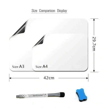 Bảng Trắng Từ Tính A3 A4 - Bút Nam Châm, Vẽ Khô, Memo Pad, Dán Tủ Lạnh, Giá 31.900₫ 4