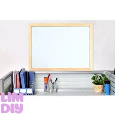 Bảng trắng viền gỗ treo tường kèm dây móc - không từ tính, dùng decor, dạy học, chỉ 49.000đ 2