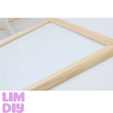 Bảng trắng viền gỗ treo tường kèm dây móc - không từ tính, dùng decor, dạy học, chỉ 49.000đ 9