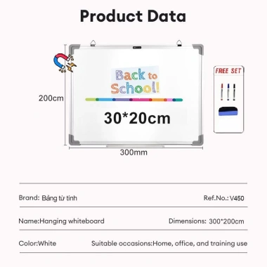 Bảng Trắng Viền Nhôm 20x30 45x30 45x60cm - Tặng Bút & Lau Bảng, Giá 62.900₫ 9 Bảng Trắng Viền Nhôm 20x30 45x30 45x60cm - Tặng Bút & Lau Bảng, Giá 62.900₫ 9