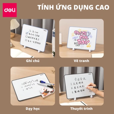 Bảng Từ 2 Mặt Để Bàn Deli - Giảm 50K, Đa Kích Thước, Phù Hợp Học Sinh và Văn Phòng