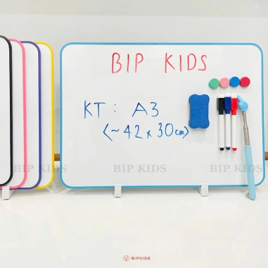 Bảng từ cầm tay BIP KIDS 2 mặt, từ tính, kèm giá đỡ, tặng 10 phụ kiện - Giá ưu đãi 129k 5