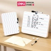 Bảng Từ Kẻ Trắng Mini Deli 2 Mặt - Nhỏ Gọn, Dễ Dùng, Tặng Bút Lông & Đầu Xóa, Giá 80.000đ