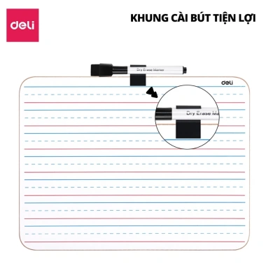 Bảng Từ Mini Hai Mặt Dòng Kẻ 30x21cm - Kèm Bút Lông & Đầu Xóa - Giá ưu đãi 80k
