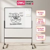 Bảng Từ Trắng 2 Mặt Deli Flipchart Di Động Điều Chỉnh Cao Tiện Dụng Văn Phòng