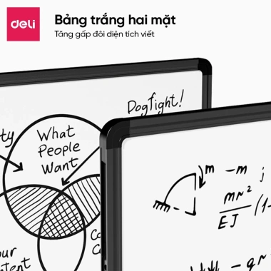 Bảng Từ Trắng 2 Mặt Deli Flipchart Di Động Điều Chỉnh Cao Tiện Dụng Văn Phòng 2