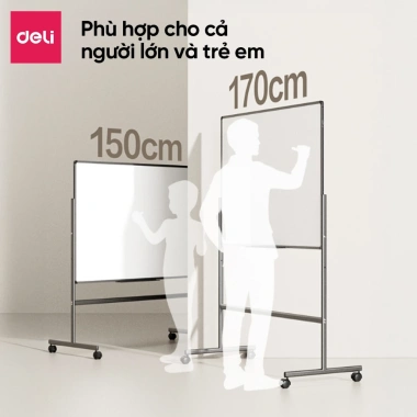 Bảng Từ Trắng 2 Mặt Deli Flipchart Di Động Điều Chỉnh Cao Tiện Dụng Văn Phòng 7