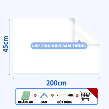 Bảng Từ Trắng Dán Tường Tĩnh Điện Không Keo - Học Tập, Họp Văn Phòng, Giá 30.000đ