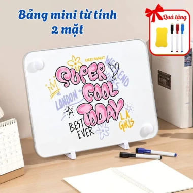 Bảng Từ Trắng Mini Cầm Tay - Ghi Chú, Học Tập, Xoá Dễ, Nam Châm - 27.000 VND