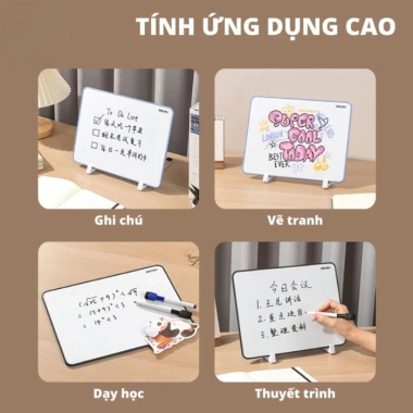 Bảng Từ Trắng Mini Cầm Tay - Ghi Chú, Học Tập, Xoá Dễ, Nam Châm - 27.000 VND