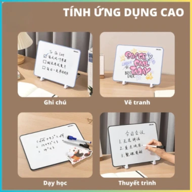 Bảng Từ Trắng Mini Ghi Chú Học Tập, Viết Bút Lông Xoá, Có Nam Châm Hút, Giá 145.900₫ 9