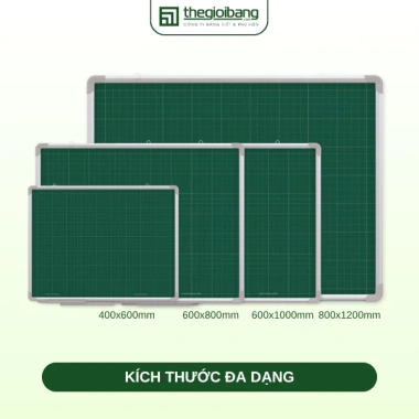Bảng từ xanh Easyboard Tân Hà ô ly tiểu học 2x2 - 40x60/60x80/60x100/80x120 cm, viết phấn, tặng phụ kiện