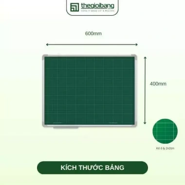Bảng từ xanh Easyboard Tân Hà ô ly tiểu học 2x2 - 40x60/60x80/60x100/80x120 cm, viết phấn, tặng phụ kiện
