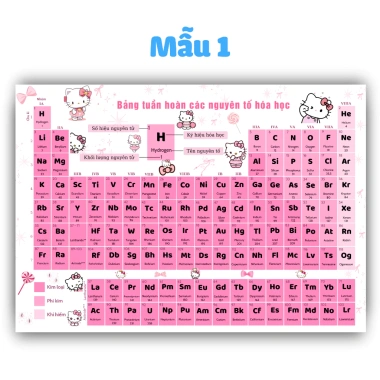 Bảng tuần hoàn Hello Kitty Shin A4 ép plastic từ Trạm Idol Giá 17.639 VND 4