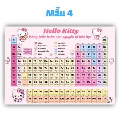Bảng tuần hoàn Hello Kitty Shin A4 ép plastic từ Trạm Idol Giá 17.639 VND 7