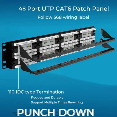 Bảng vá ZoeRax 48 cổng Cat6 10G UTP 19 inch Wallmount Rackmount 2U - Hiệu năng Ethernet cao, giá 1.056.000₫ 3 Bảng vá ZoeRax 48 cổng Cat6 10G UTP 19 inch Wallmount Rackmount 2U - Hiệu năng Ethernet cao, giá 1.056.000₫ 3