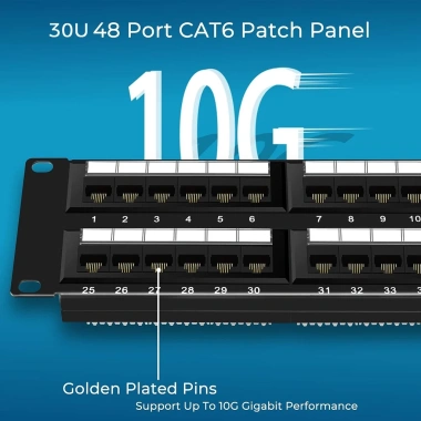 Bảng vá ZoeRax 48 cổng Cat6 10G UTP 19 inch Wallmount Rackmount 2U - Hiệu năng Ethernet cao, giá 1.056.000₫ 4 Bảng vá ZoeRax 48 cổng Cat6 10G UTP 19 inch Wallmount Rackmount 2U - Hiệu năng Ethernet cao, giá 1.056.000₫ 4