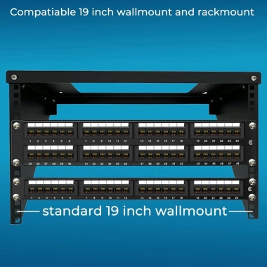 Bảng vá ZoeRax 48 cổng Cat6 10G UTP 19 inch Wallmount Rackmount 2U - Hiệu năng Ethernet cao, giá 1.056.000₫ 6 Bảng vá ZoeRax 48 cổng Cat6 10G UTP 19 inch Wallmount Rackmount 2U - Hiệu năng Ethernet cao, giá 1.056.000₫ 6