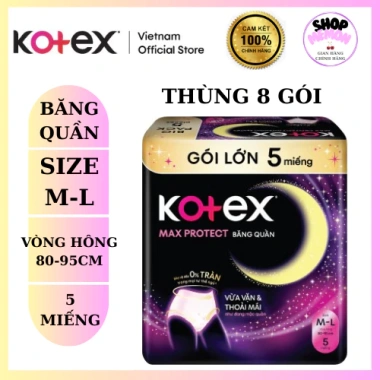 Băng Vệ Sinh Ban Đêm Kotex Overnight Panties Cỡ M/L 5 Miếng Giá 275.000 VNĐ