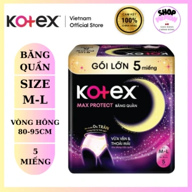 Băng Vệ Sinh Ban Đêm Kotex Overnight Panties Cỡ M/L 5 Miếng Giá 275.000 VNĐ 3 Băng Vệ Sinh Ban Đêm Kotex Overnight Panties Cỡ M/L 5 Miếng Giá 275.000 VNĐ 3
