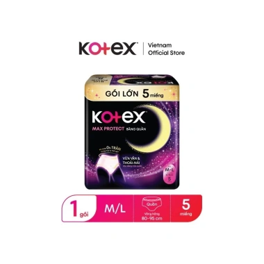 Băng Vệ Sinh Ban Đêm Kotex Overnight Panties Cỡ M/L 5 Miếng Giá 275.000 VNĐ