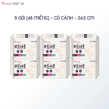 Băng vệ sinh ban ngày Yeonchi 245mm không cánh - Siêu thấm hút, khô thoáng, 6 gói 130k