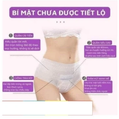 Băng vệ sinh dạng quần Enjoy Lady 50 miếng chính hãng, túi riêng, size 40-70kg 2