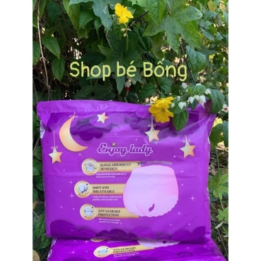 Băng vệ sinh dạng quần Enjoy Lady 50 miếng, túi riêng, bao bì tím, size 30-70kg - Giá ưu đãi 122.550₫