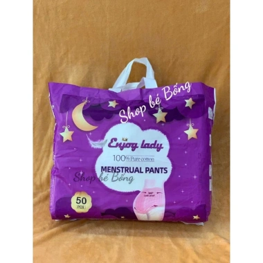 Băng vệ sinh dạng quần Enjoy Lady 50 miếng, túi riêng, bao bì tím, size 30-70kg - Giá ưu đãi 122.550₫ 4 Băng vệ sinh dạng quần Enjoy Lady 50 miếng, túi riêng, bao bì tím, size 30-70kg - Giá ưu đãi 122.550₫ 4
