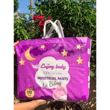 Băng vệ sinh dạng quần Enjoy Lady 50 miếng, túi riêng, bao bì tím, size 30-70kg - Giá ưu đãi 122.550₫