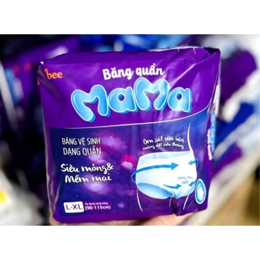 Băng Vệ Sinh Dạng Quần Mama Siêu Mỏng 5c Túi, Thấm Hút Mềm Mịn, Chống Tràn Ban Đêm - 41.000đ