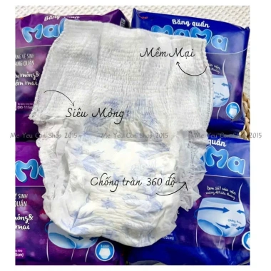 Băng Vệ Sinh Dạng Quần Mama Siêu Mỏng 5c Túi, Thấm Hút Mềm Mịn, Chống Tràn Ban Đêm - 41.000đ