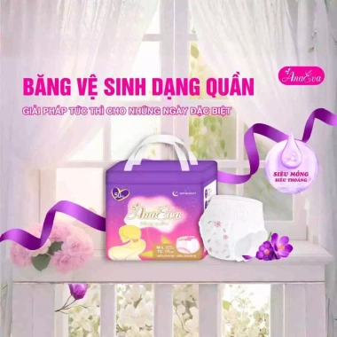 Băng Vệ Sinh Dạng Quần Nữ ANAEVA - Thấm Hút Tốt, Mềm Mịn, Không Cộm, Không Lộ Viền, Giá 50.000 VND