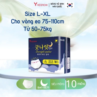 Băng vệ sinh dạng quần Yeonchi Hàn Quốc siêu mỏng, siêu mềm, thấm hút nhanh, bảo vệ 360 ngày đêm - 36.000 VND 10