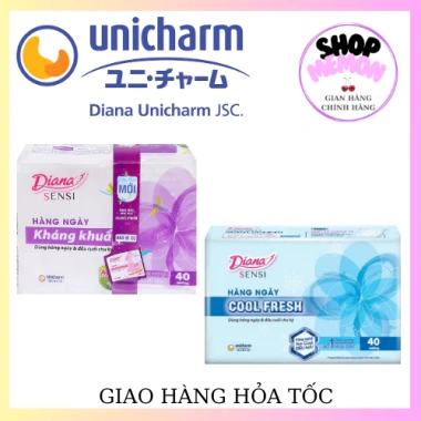 Băng vệ sinh DIANA 40 miếng hàng ngày - Siêu thấm, thoáng mát, giá chỉ 33.500₫