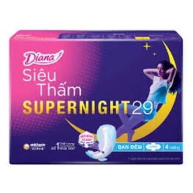 Băng vệ sinh Diana Ban Đêm 29cm 6 gói - Siêu thấm, bảo vệ suốt đêm - 110.000đ