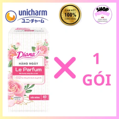 Băng vệ sinh Diana Le Parfum hương hoa hồng 40 miếng - Thấm hút siêu tốt, dịu nhẹ, giá ưu đãi 39.000 VND 3 Băng vệ sinh Diana Le Parfum hương hoa hồng 40 miếng - Thấm hút siêu tốt, dịu nhẹ, giá ưu đãi 39.000 VND 3