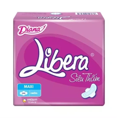 Băng vệ sinh Diana Libera siêu thấm có cánh 8 miếng, giá 78.000đ giảm từ 99.840đ
