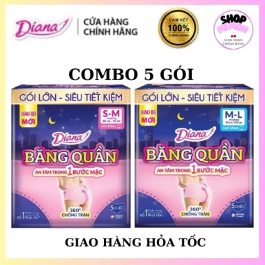 Băng vệ sinh Diana Sensi 5 gói băng quần size M‑L 5M - Siêu thấm, thoáng mát, giá ưu đãi 423k