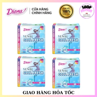 Băng vệ sinh Diana Sensi Coolfresh 4 gói 20 miếng - Giá 215.000, giảm 55.900
