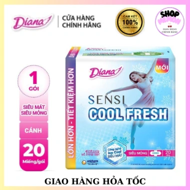 Băng vệ sinh Diana Sensi Coolfresh SMC 20 miếng - Mát lạnh, thấm nhanh, 58.000₫ 2