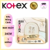 Băng vệ sinh KOTEX Cicada mỏng cánh 24cm 7 miếng - Mỏng, thấm nhanh, 24.422 VND