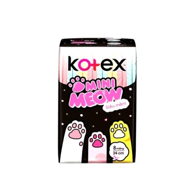 Băng vệ sinh Kotex MiniMeow 8 gói (8 miếng) - Siêu mềm thấm nhanh, giá 47.000 đồng giảm từ 61.100 đồng 6