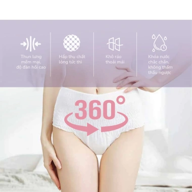 Băng vệ sinh nữ dạng quần Yeonchi Night Safe 20 chiếc 360 độ bảo vệ suốt đêm, giấc ngủ ngon 3