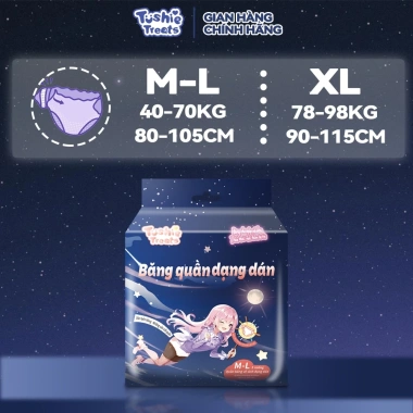 Băng vệ sinh Quần Dán Tushie Treats Size M-XL/2XL 40-98kg Không Cần Cởi Giá 23.500 VND 8