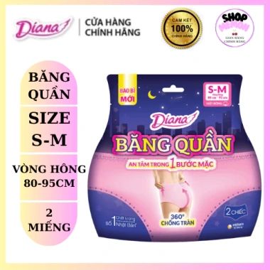 Băng Vệ Sinh Quần Diana Beauty Hip SM2 Gói 2 miếng – Giá 42.000đ, Thoáng Khí Băng Vệ Sinh Quần Diana Beauty Hip SM2 Gói 2 miếng – Giá 42.000đ, Thoáng Khí