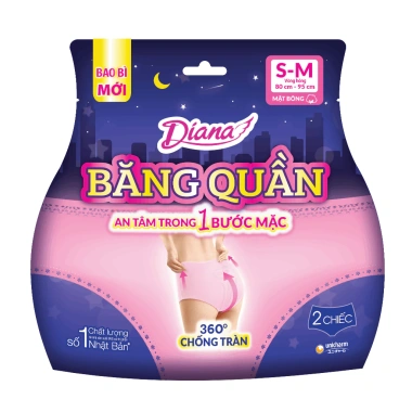 Băng Vệ Sinh Quần Diana Beauty Hip SM2 Gói 2 miếng – Giá 42.000đ, Thoáng Khí