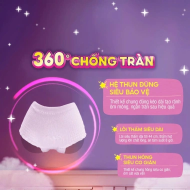 Băng vệ sinh quần Diana Comfy Night SM 2 miếng - siêu mềm, thấm nhanh, giá 35k 4