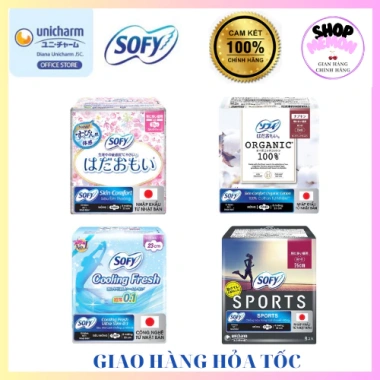 Băng vệ sinh SOFY Nhật Bản 8 miếng - Siêu mỏng, thấm nhanh, bảo vệ 24h, giá chỉ 39.000₫ (giá gốc 48.360₫)